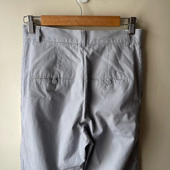 Cos Blue pleated cotton blend high rise lightweight trouser pants size 2 - Picture 4 of 11